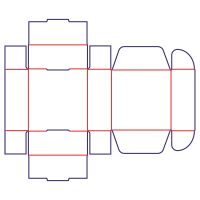 Caja troquelada - rozkrój